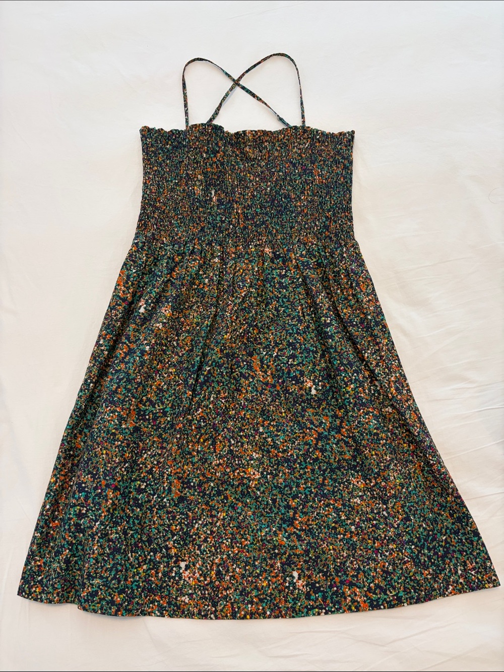 Theory Floral Sundress in Teal Multi